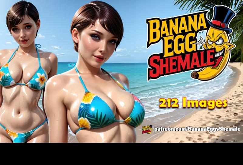 Banana eggs - Fun at the beach 3 - Complete AI Porn