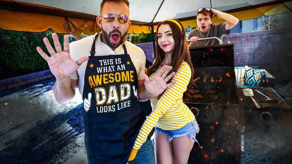 Serena Hill - “I’ll Drain Your Cock Before the BBQ” Serena Gets Marinated In Daddy’s White Sauce