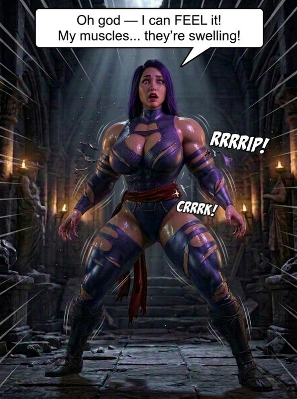 3dMuscleComics - Psylocke Muscle Growth 3D Porn Comic