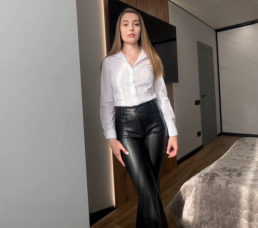 Belovefree My Stepmom In Leather Pants Caught Me Jerking Off So I Fucked Her Hard