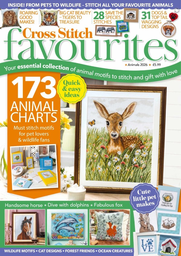 Cross Stitch Favourites - Issue 45, Animals 2026