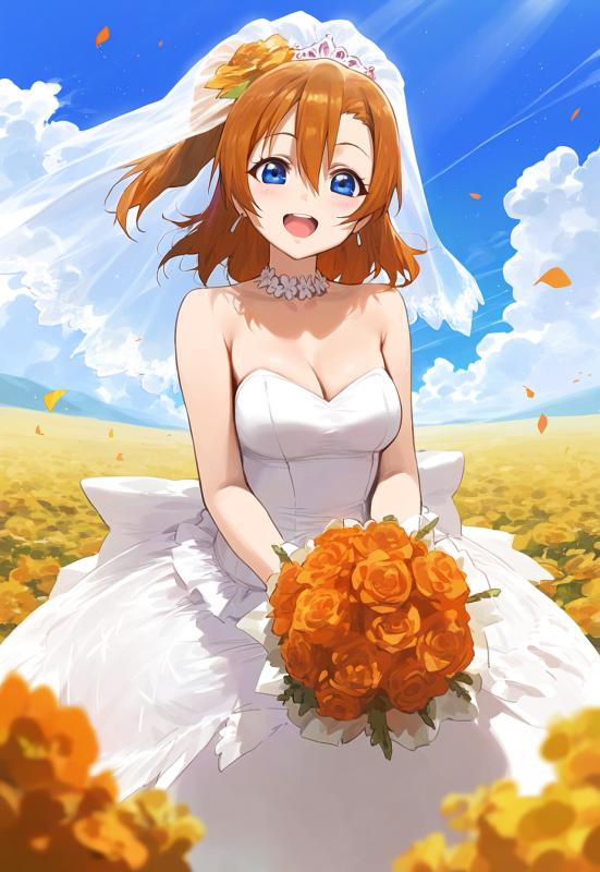 [YousoroBestGirl] Kousaka Honoka (Bride) [Ai Generated] AI Porn