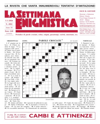 La Settimana Enigmistica N.4902 - 05 Marzo 2026