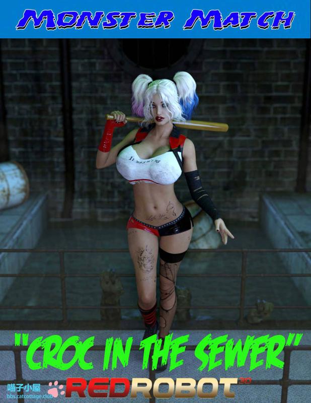 Redrobot3d - Monster Match - Croc in the Sewer 3D Porn Comic