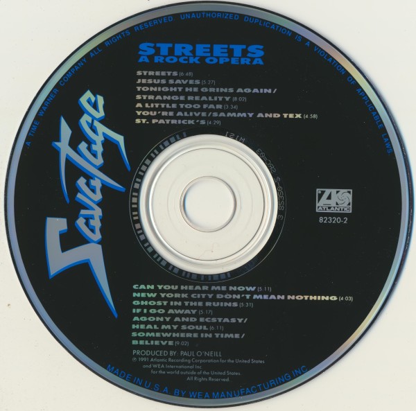 Savatage - Streets: A Rock Opera (1991) (Lossless + mp3) Savatage - Streets: A Rock Opera (1991) (Lossless + mp3)