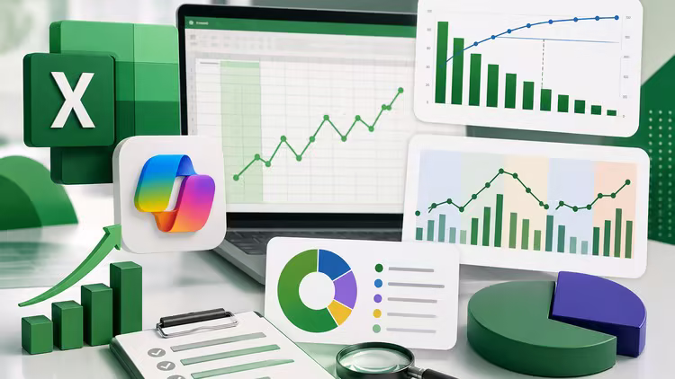 Copilot prompts with Excel Pareto and seasonal sales trends
