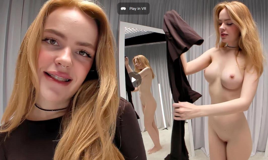 Luna VR Queens - Your First Kiss On A Date With Luna In A Fitting Room