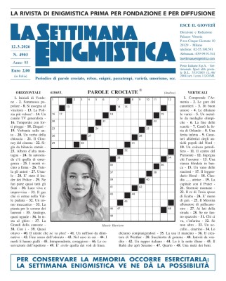 La Settimana Enigmistica N.4903 - 12 Marzo 2026
