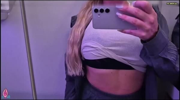 Litclit - Cheating Girl Gives Risky Blowjob On The Plane At A Shop [FullHD 1080p]