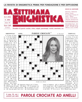 La Settimana Enigmistica N.4905 - 26 Marzo 2026