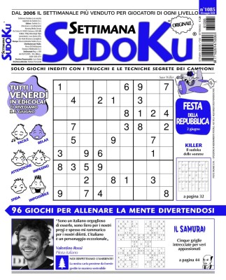 Settimana Sudoku N.1085 - 29 Maggio 2026