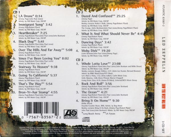 Led Zeppelin - How The West Was Won (3CD 2003) (Lossless + mp3)