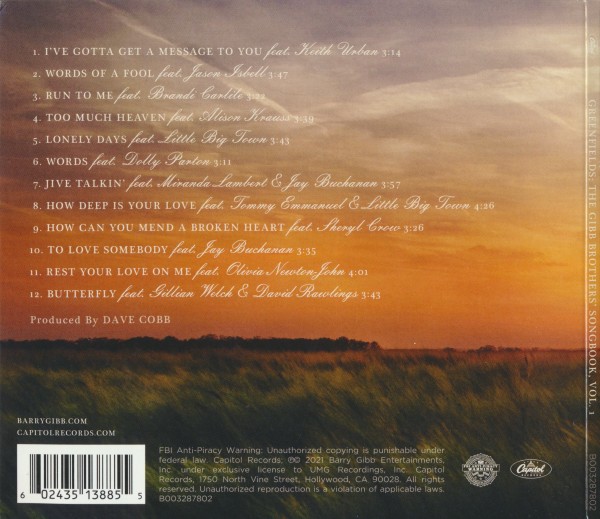 Barry Gibb & Friends - Greenfields: The Gibb Brothers Songbook, Vol. 1 (2021) (Lossless + mp3)