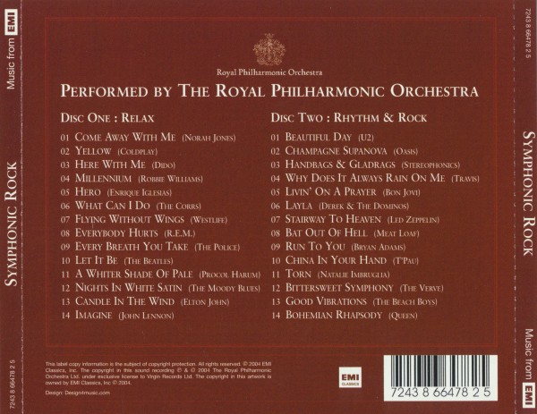 The Royal Philharmonic Orchestra - Symphonic Rock (2CD 2004) (Lossless + mp3)