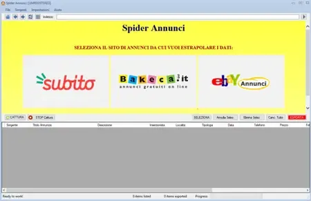 Estrattoredati Spider Annunci 8.4.9