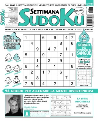 Settimana Sudoku N.1087 - 12 Giugno 2026