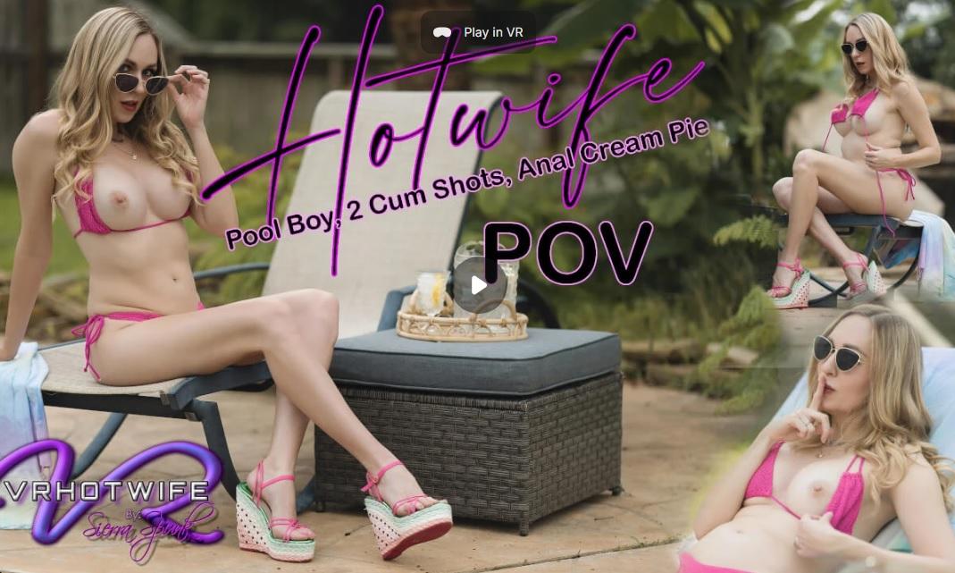 Sierra Spunk - POV Hotwife Anal With Poolboy