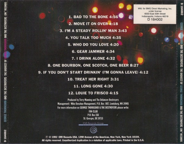 George Thorogood and the Destroyers - The Baddest Of (1992) (Lossless + mp3)