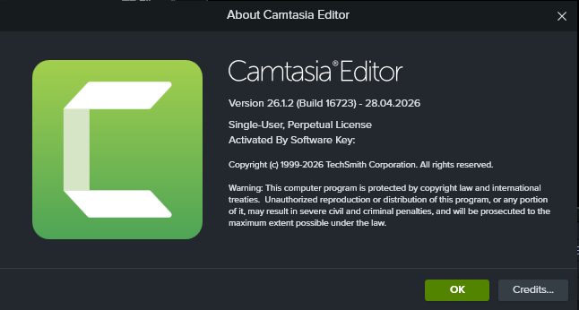 Techsmith Camtasia v26.1.3.17772