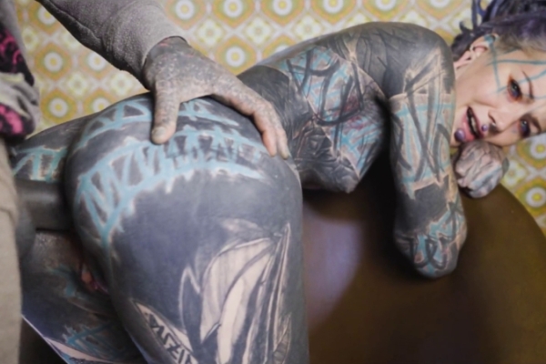 Anuskatzz - Tattooed Alts Rough Strap-On Anal Fuck