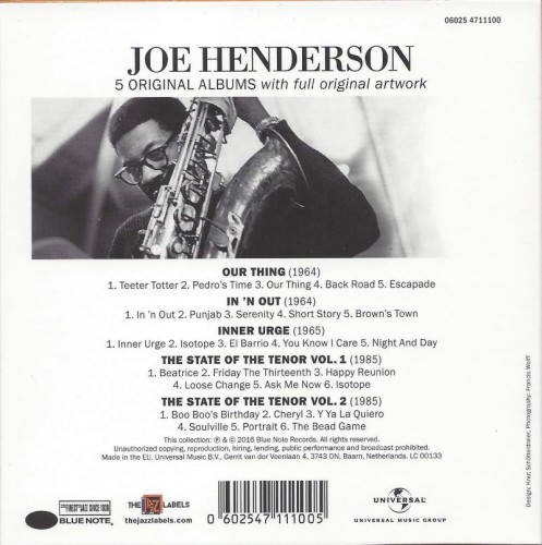 Joe Henderson - 5 Original Albums (2016) 5CD