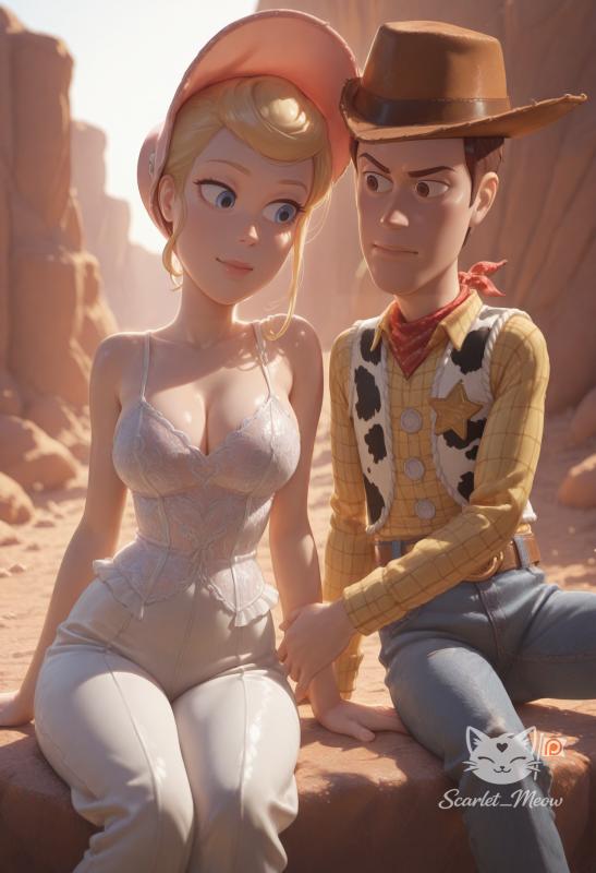 Scarlet_meow - Woody x Bo Peep AI Porn