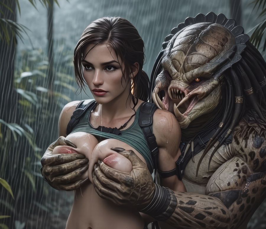 AIPorn - Lara Croft VS Predator