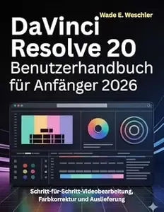 DaVinci Resolve 20 Benutzerhandbuch für Anfänger 2026 Schritt-für-Schritt-Videobearbeitung, Farbkorrektur und Auslieferung