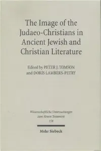 Image of the Judaeo-Christians in Ancient Jewish & Christian Literature (Wissenschaftliche Untersuchungen Zum Neuen Testament,
