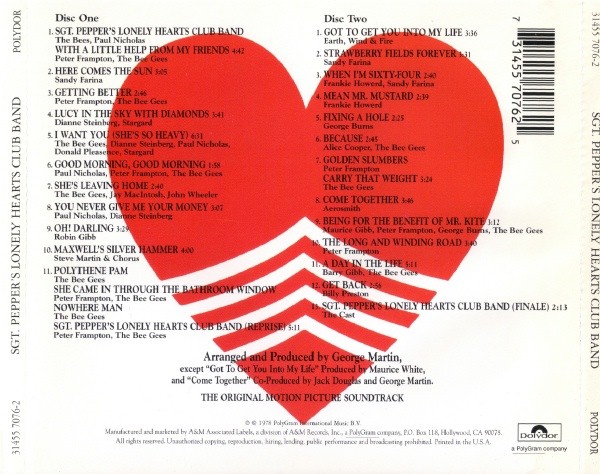 VA - Sgt. Pepper's Lonely Hearts Club Band/The Original Motion Picture Soundtrack (2CD 1978/1998 ) (Lossless + mp3)