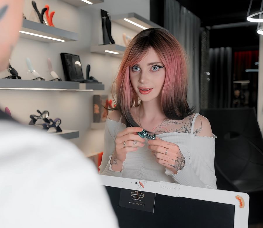 Pinkloving - Stuck An Anal Plug In a Sex Shop [FullHD 1080p] - Amateurporn