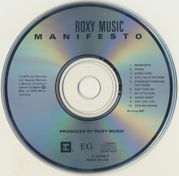 Roxy Music - Manifesto (1979) [1989] (Lossless + mp3)