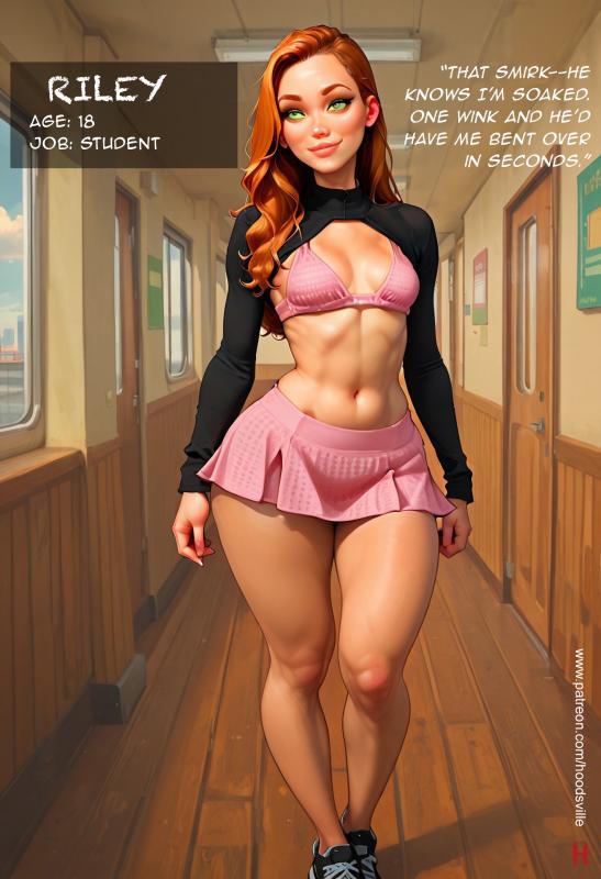 Hoodsville - RILEY - College PAWG Tease AI Porn
