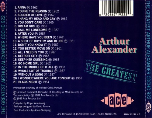 Arthur Alexander - The Greatest (1989) 