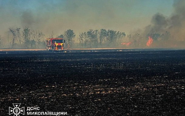 Россияне ударили по полям на Николаевщине
