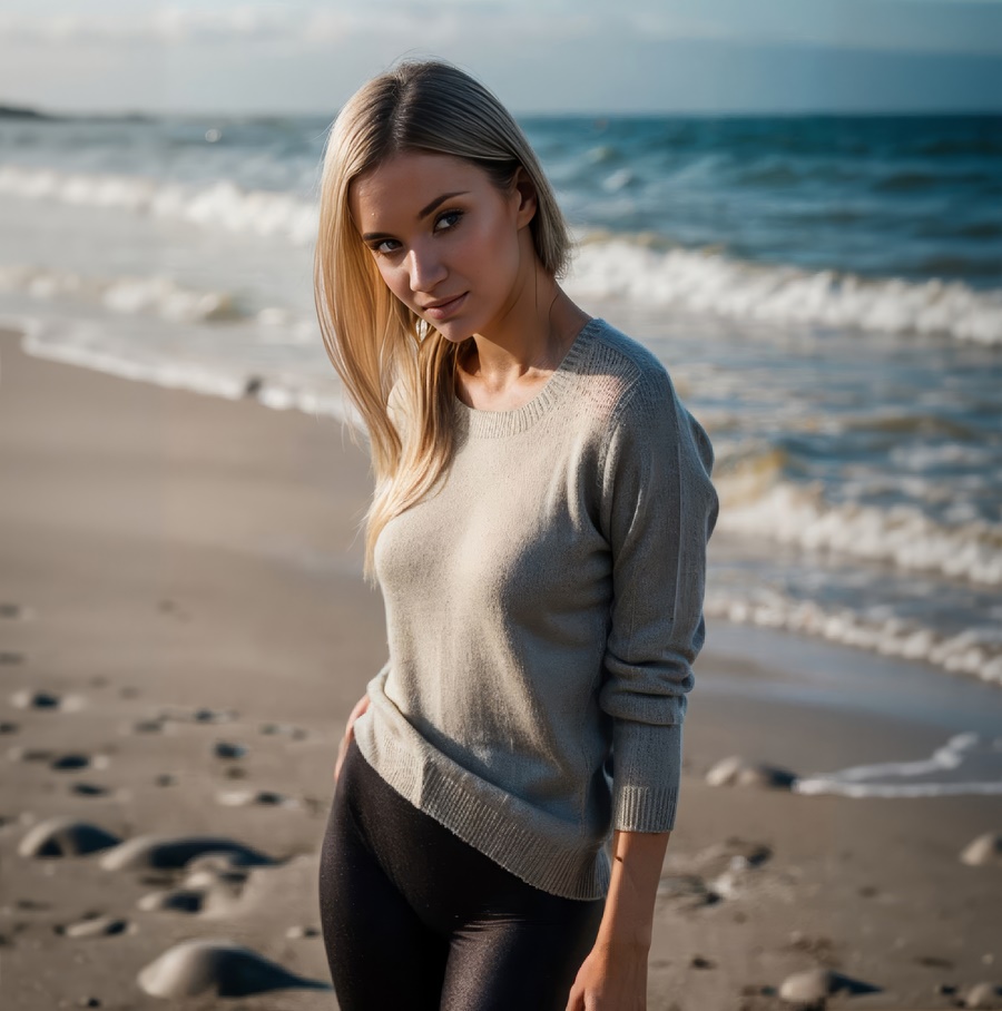 Angel Piaff Beautiful And Very Romantic Sex On The Beach With A Slender Blonde