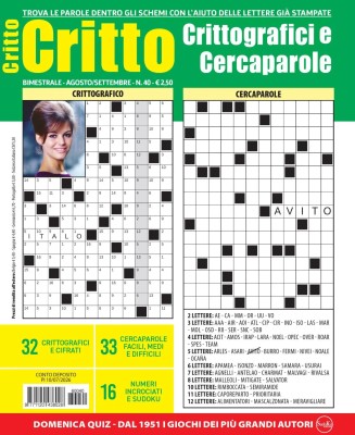 Crittografici & Carcaparole N.40 - Agosto-Settembre 2026