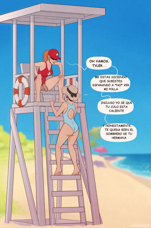 Skemantis - Tyler at the beach (SPANISH) AI Porn