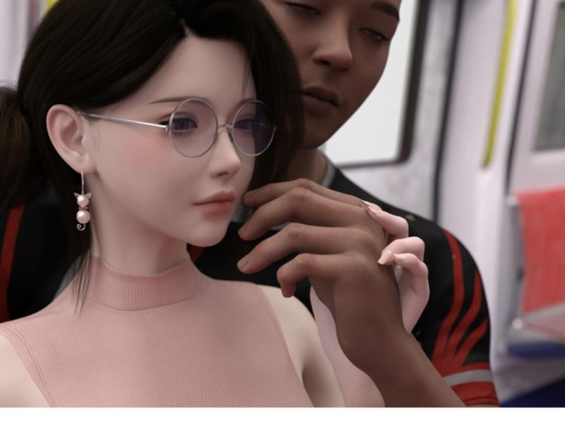 Midoriko Kobayashi - Exchange Train 3D Porn Comic