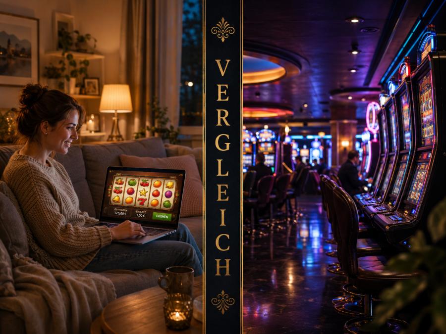 Merkur Casino online spielen am Laptop im gemütlichen Wohnzimmer