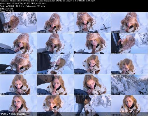 Yuiwoo Winter Street Blowjob by Young Russian Girl FullHD 1080p